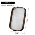 Axyaa Acrylic Bamboo Tea Tray with Fruit Pastry Handle - Minimalist Home Kitchen Tray