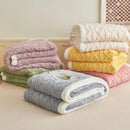 Axyaa Water Cube Fleece Blanket: Soft, Warm Double Layer Sofa Nap Flannel Blanket