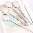 Axyaa Pink Handle Cutlery Set with Storage Bag - Stainless Steel Dinnerware