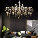Axyaa Crystal Pendant Light: Modern Luxury Starry Sky Cubic Lighting for Home Decor