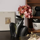 Axyaa Nordic Human Body Ceramic Vase for Stylish Home Decor & Flower Display