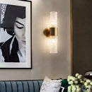 Axyaa Crystal Wall Lamp with LED Bulbs for Modern Luxury Indoor Lighting