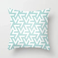 Axyaa Mint Green Geometric Print Lumbar Pillowcase
