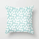 Axyaa Mint Green Geometric Print Lumbar Pillowcase
