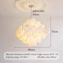 Axyaa Marble Chandelier: Faux Alabaster Ceiling Lamp for Living Room, Dining Room, Bedroom