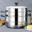 Axya Stainless Steel Multi-Layer Steamer for Gas & Induction Stoves