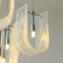 Axyaa Luxury White Glass Pendant Light for Modern Living Spaces