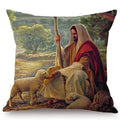 Jesus Christ Portrait Axyaa Cushion Cover: Home Decor Oil Painting Car Art Pillow Cover