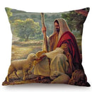 Jesus Christ Portrait Axyaa Cushion Cover: Home Decor Oil Painting Car Art Pillow Cover