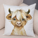 Axyaa Animal Cushion Cover - Cute, Watercolor, Sofa Decor Pillowcase