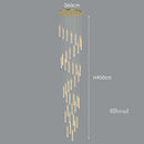 Axyaa Crystal Chandelier Stair Pendant Lamp Living Room Pendant Lights Interior Lighting