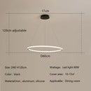 Axyaa Nordic Round Ring LED Chandelier for Living Room, Dining Room, Bedroom - Elegant Pendant Lighting