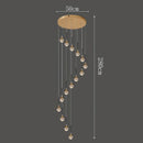 Axyaa Crystal Glass Ball Chandelier for Home Decor