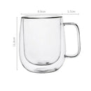 Axyaa Double Wall Glass Coffee Cup - Heat Resistant High Borosilicate Shot Glass