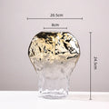 Axyaa Geometric Gradient Glass Flower Vase - Home Decor Accessory