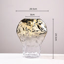 Axyaa Geometric Gradient Glass Flower Vase - Home Decor Accessory
