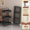 Axyaa Floor-to-Ceiling Multi-layer Service Cart for Kitchen Storage