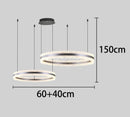 Axyaa Modern Ring Stairs LED Chandeliers for Living and Dining Room Lighting