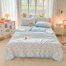 Axyaa Knitted Printed Aerobic Double Yarn Soybean Summer Quilt Core - Washable & Breathable