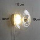 Nordic Glass Wall Lamp Touchable Switch Modern Indoor Bedroom Lighting - Axyaa