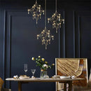 Axyaa Firefly Star Crystal Chandelier for Elegant Spaces