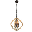 Axyaa Vintage Industrial Wood Chandelier for Kitchen, Dining, or Bedroom
