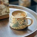 Axyaa Flower Season Handmade Vintage Ceramic Coffee Cup Girl's Gift, 360ml