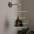 Axyaa Tiffany Style Adjustable LED Wall Sconce with Pull Chain Switch