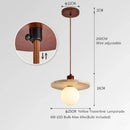 Axyaa Yellow Travertine LED Pendant Lamp Wood Nordic Hanglamp Lustre