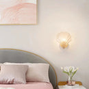 Axyaa Glass Shell Wall Lamp, Elegant Bedroom & Living Room Light Fixtures