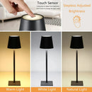 Axyaa LED Table Lamp Touch Switch 3 Color Tempurture Dimmable Desk Light