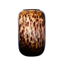 Axyaa Amber Leopard Glass Vase Hydroponic Flower Designer Ornament