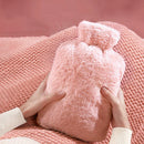 Axyaa Plush Faux Rabbit Fur Hot Water Bag - Soft & Warm Shoulder-Neck-Back Hand-Legs-Waist