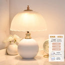 Axyaa Ceramic Glass Mushroom Table Lamps LED Bedroom Study Desk Lights