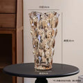 Axyaa Crystal Glass Vase Elegant Flower Arrangement Home Decor Bottle