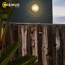 Axyaa Outdoor Round Aluminum LED Wall Sconce Black Light Fixture IP65 Waterproof