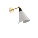 Axyaa Athena Brass Black Swing Arm LED Wall Lamp - Adjustable Luxury Home Decor