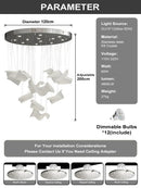 Axyaa Modern Mesh Chandelier: Luxury Crystal Design for Hotel Staircase, Restaurant, Villa