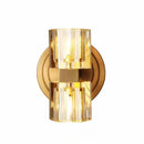 Axyaa Nordic Copper Crystal Wall Lamp for Living Room Bedroom Staircase