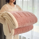 Axyaa Faux Rabbit Fur Tie-Dye Plush Blanket - Warm & Cozy for All Seasons