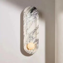 Axyaa 3D Marble Wall Light 42cm White Glass Ball for Indoor Decor