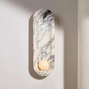 Axyaa 3D Marble Wall Light 42cm White Glass Ball for Indoor Home Decor