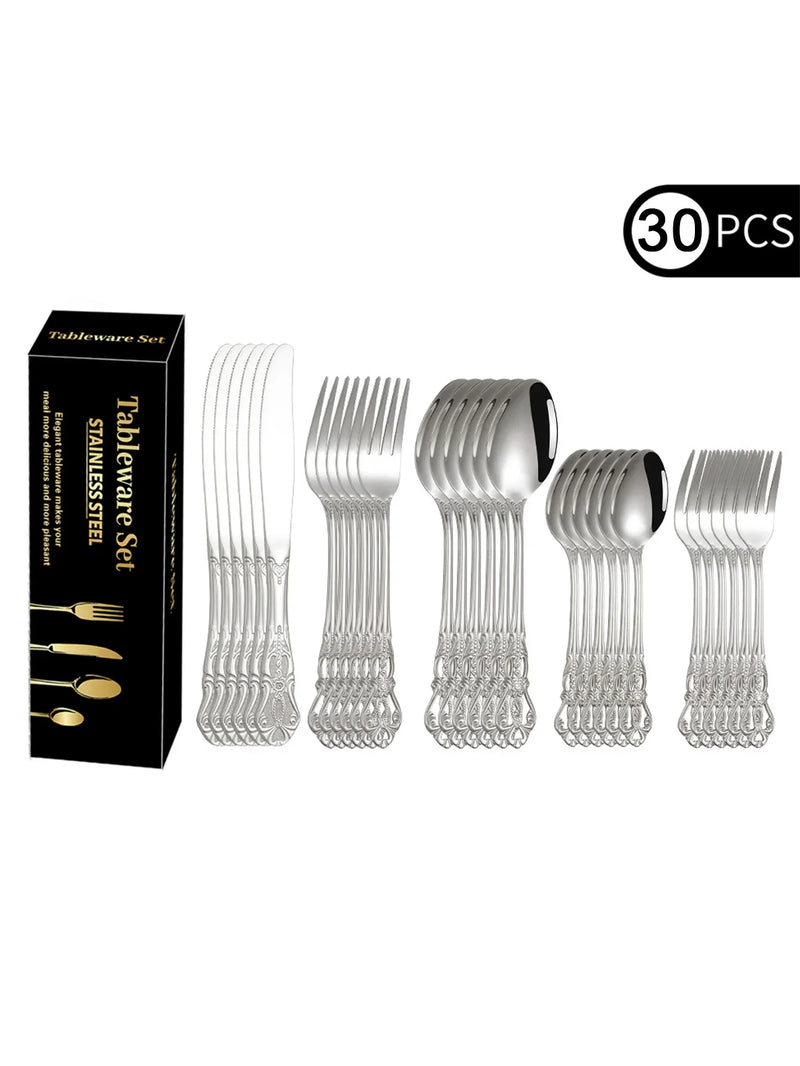 Axyaa 30-Piece High-Grade Palace Tableware Set for Hotel Restaurant