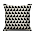 Axyaa Geometric Line Print Linen Cushion Cover - Home & Car Decor Pillowcase