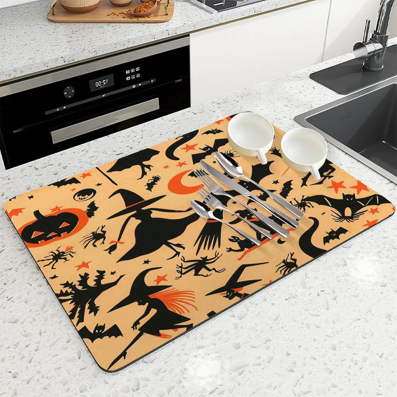 Axyaa Halloween Absorbent Drain Mat