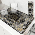 Axyaa Geometric Figure Paisley Kitchen Drying Mat