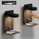 Axyaa Wall Lamp 9W Touch Switch 3 Tone Light, USB Charging, 350 ° Rotating LED