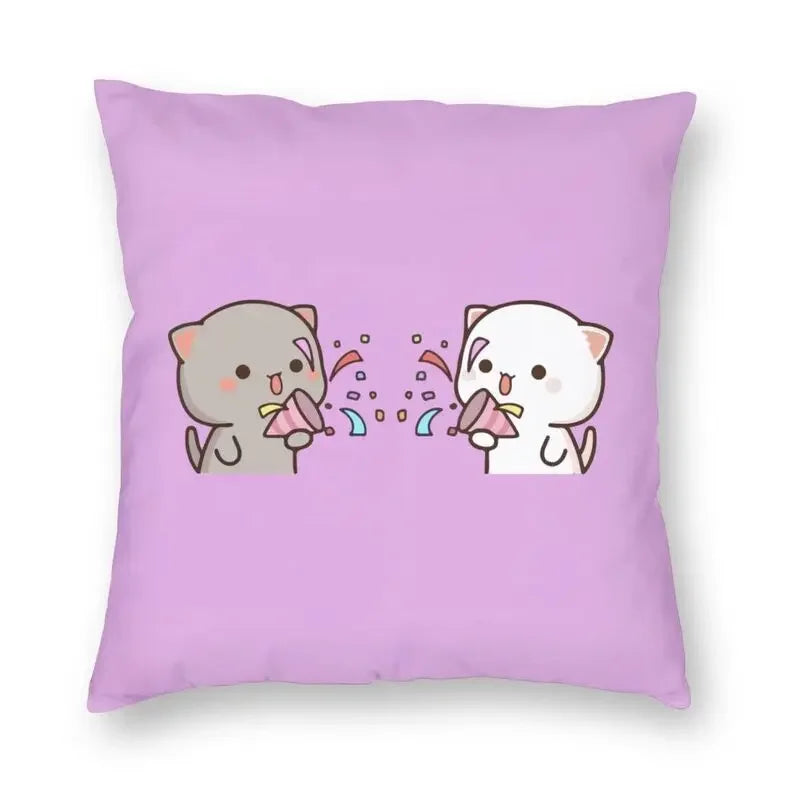 Axyaa Bedroom Living Room Couple Cute Cat Fishing Goma Federa Decor Set