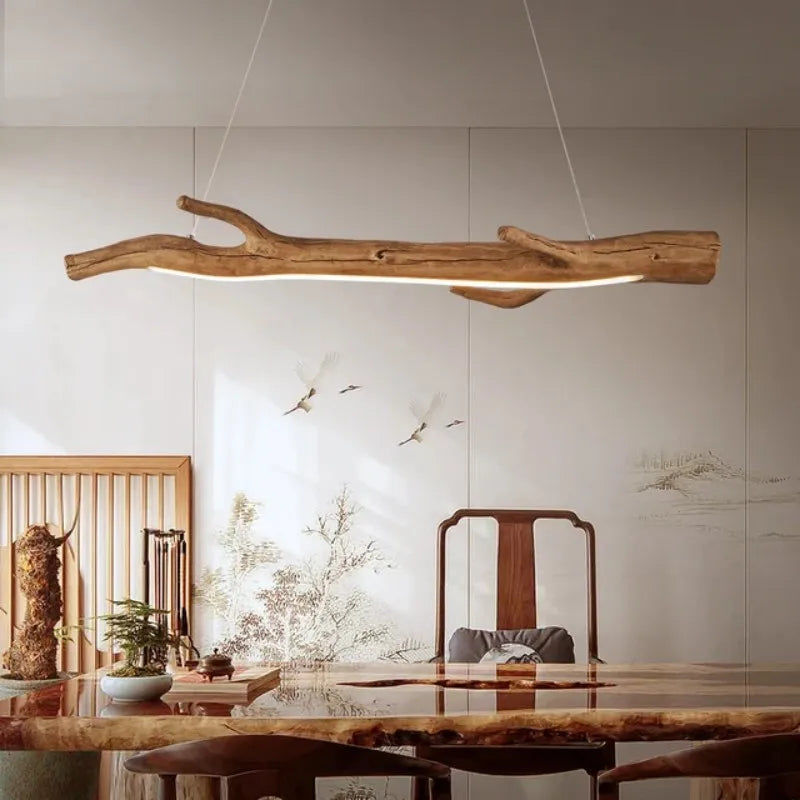 Axyaa Resin Branch Pendant Light - Simulated Wood Color