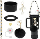 Axyaa 7/8pcs Cup Set: Handle Strap, Boot, Straw Cover, Charms for 40oz 30oz Tumbler